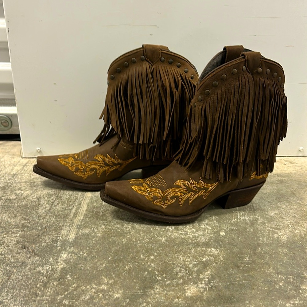 Brand new vintage, Liberty, handmade boot, coat, peewee, fringe boots